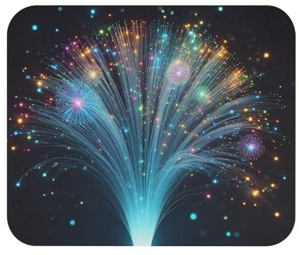 Alfombrilla para Ratón Látigo De Fibra Óptica Led Alfombrillas De Mouse Bordes Cosidos Pequeña Escritorio Alfombrilla De Ratón para Ordenador