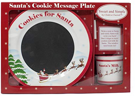 Sweet & Simple Santa's Cookie Message Plate