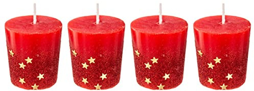 Feeric lights & christmas - 4er-set votivkerzen 48 gr rot - Mittleres Modell