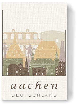 artboxONE Leinwand 30x20 cm Städte Aachen Skyline Rustic von GREENGREENDREAMS