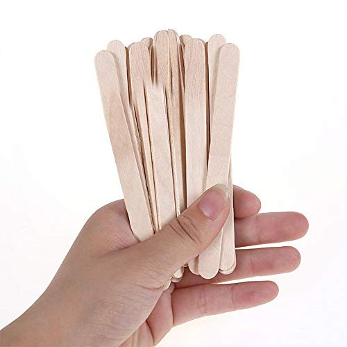 50 palos de madera para helado - Palillos de madera para café, cakepops, piruletas y helados - Palillos de madera para manualidades - Palillos de café - 2 colores a elegir
