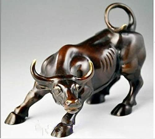 VVW&LIU Große Bronzefigur des Wilden Bullen OX,18cm