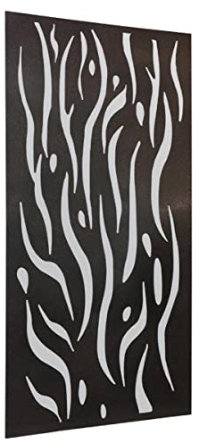 Metal Garden Screen Mirror Extra Large Flame Effect 180cm x 90cm
