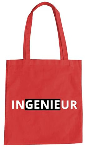 Ingenieur Baumwolltasche - Genie Mechanik Maschinenbau Elektro Bau Universität Rot