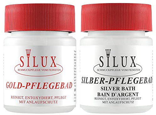 Silberbad und Goldbad für Schmuck 2x 200 ml Made in Germany Silberreiniger für Schmuck Schmuckreiniger Profi Silber Reiniger Silberputzmittel