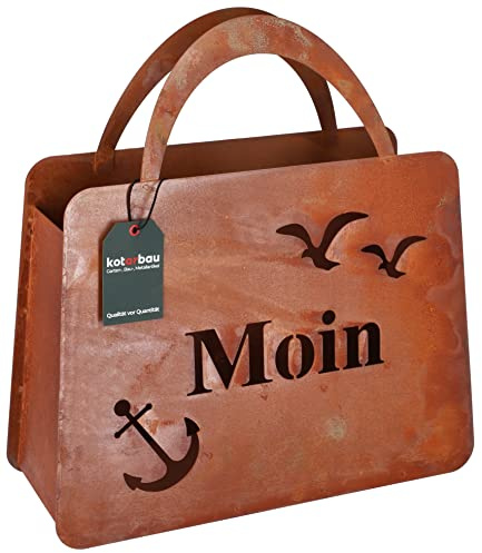 KOTARBAU® Blumentasche Moin Rostlook Pflanztasche Blumentopf Ecorost Handtasche