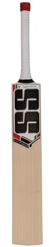 SS Tiger Cricket Bat for Mens and Boys (Beige, Size -5) | Material: English Willow | Lightweight | Free Cover | Ready to Play | for Professional Player | Ideal for Leather Ball