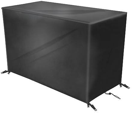 YZXCMHJ GartenmöBel Abdeckung Wasserdicht 140x80x75cm,Abdeckplane GartenmöBel,420d Oxford Gewebe Winterfest Schutzhülle GartenmöBel Rechteckig,Abdeckung für Gartentisch und MöBelsets,Schwarz