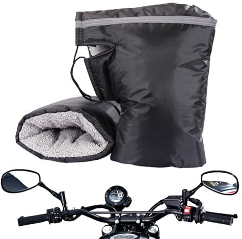 awakentti Schneemobil-Lenkerhandschuhe, Universalhandschuhe, Reiterhandschuhe, ATV-Zubehör, Handwärmer, Windschutz für Mini-Motorräder, Rennräder und andere große Motorräder