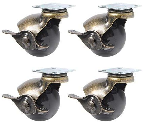 4er-Pack Kugel-Möbelrollen, 360 Grad drehbare Vintage-Gummi-Lenkrollen for Möbel, Sofas, Stühle und mehr (Color : 2INCH)