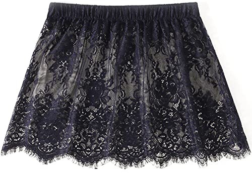 Extensor De Camisa De Encaje para Mujer, Parte Superior Falsa, Falda De Media Longitud, Extensor Ajustable para Capas