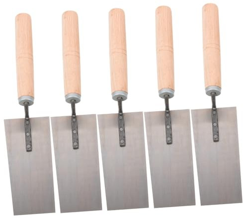 Hoement 5pièces Lot De Truelles à Mastic Pour Cloisons Sèches Pour Plâtrier Maçonnerie Finition Et Application De Ciment