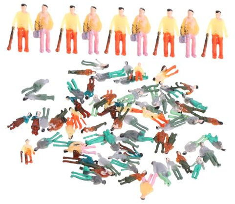 HAWILLOSCH 200piezas Figuras De Escala n De Multicolores Pintadas Estilo Aleatorio para Maquetas y Modelos De Paisaje