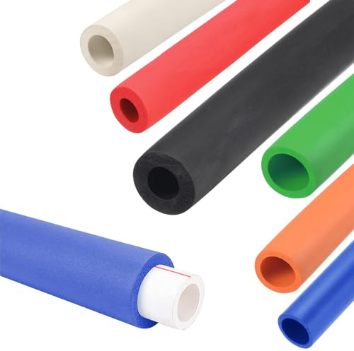 Schaumstoffschlauch ID 18 22 25 28 32 mm Flexibler Rohrisolierung 98 cm Schaumstoff Griff Rohr 30 - 44 mm Rutschfest Rohrschale für Fitness Werkzeug Utensilien Heizung(Blau,25mmID x 35mmOD x 98cm)