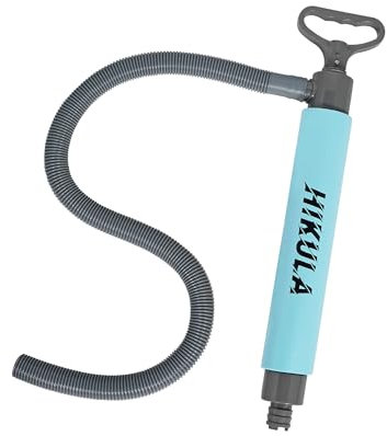 Manual Bilge Pump for Boats Kayak Canoe - Portable Siphon Pump, Kayak Bailer with Reversible Hose,Blue,19 Inch
