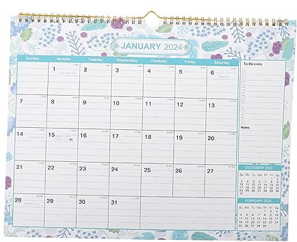 Lurrose 3stücke Hängender Monatskalender Für Zuhause Und Büro Monate Englischer Wandkalender Mit Notizfeldern Zubehör Für Planung Und Organisation Von Terminen
