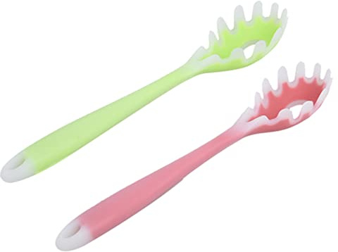 Garneck 2pezzi Cucchiaio Per Spaghetti Antiaderente in Silicone Per Scolare Liquido Utensile Da Cucina Per Raccogliere Spaghetti e Pasta