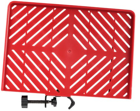 Mikrofonständer mit Klemmhalterung Ablage für Live Übertragungen | Abs und Metall, Rotes Multifunktions Design, für Ktv und Outdoor Einsatz, Große Ablage für Geräte