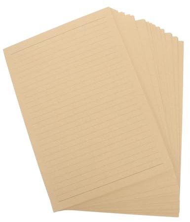 HOMSFOU 50 Blatt Liebesbrief Briefpapier Vintage Briefpapier Briefpapier Liniertes Briefpapier Hellbraunes Papier