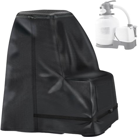 Poolpumpe Abdeckung, Pumpenhäuschen für Poolpumpe Sandfilteranlage Abdeckung Poolpumpenabdeckung 600D Oxford Vollstndige Abdeckplane (70x65x53cm)