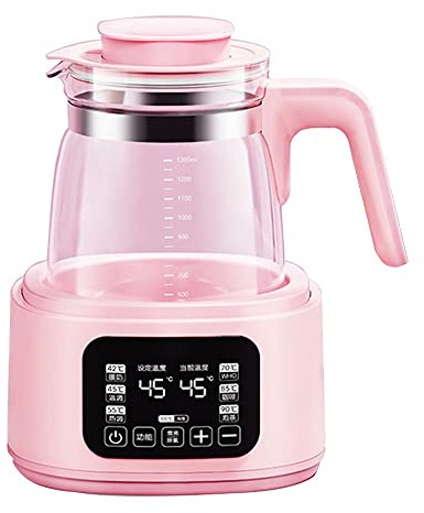 Hervidor de vidrio de 1,3 L, ideal para calentar agua de forma rápida y eficiente, con conservación del calor durante 72 horas, calentamiento rápido de 360°, pantalla LED de temperatura y control táct