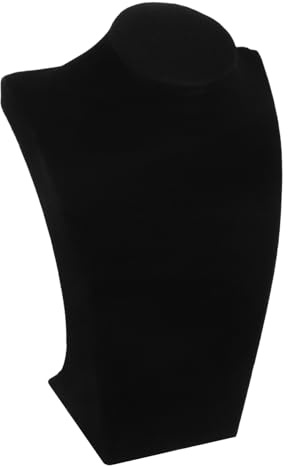 UKCOCO Présentoir à Colliers Noir en Plastique Pu pour Pendentifs | Portrait Classique Élégant, Léger et Stable, Rangement Bijoux pour Vente, Saint-valentin et Fête des Mères