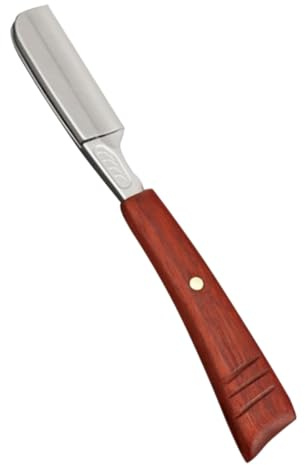 Vintage aus Rotem Sandelholz mit Holzgriff Rasiermesser für Herren | Zinklegierung, Rostfrei und Multifunktional, für Bart, Kopf Sowie Zuhause im Familienalltag
