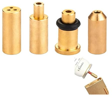 Ersatz Messing Gas Nachfülladapter kompatibel mit S.T. Dupont Feuerzeugen, Gelb/Rot/Grün/Blau Kappen, DIY Reparaturteile für eine einfache Gasbefüllung und optimale Nutzung (4)