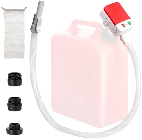 Bränslepump med automatisk stoppsensor, bränslepåfyllningspump med 3 storlekar tankadapter, dieselpump självsugande överföringspump, oljesugpump bensinpump för olja, bensin, diesel