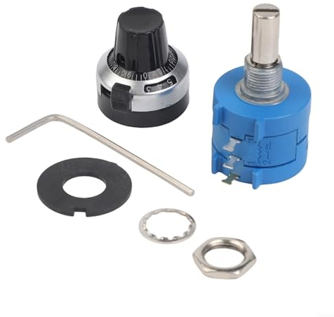 10K Ohm 10 Umdrehungen Einstellbares Potentiometer mit Zählrad Drehknopf Werkzeug für den industriellen Einsatz Eisenbau 5 x 3 x 3 cm