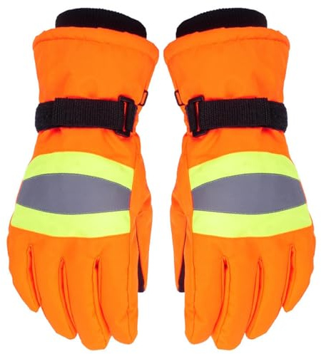 Guantes de trabajo de invierno – Guantes reflectantes de seguridad vial, resistentes al agua, antivibración, construcción flexible de protección para jardín, seguridad antideslizante, ciclismo