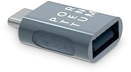 PORTENTUM USB auf USB C Adapter 3.0 (3.1) OTG Adapter 10Gb Geschwindigkeit Premium Zinkkörper mit hoher Hitzeresistenz - Adapter USB auf USB C nur 5 Gramm