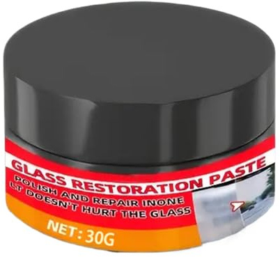 Autoglas-Reparaturmasse, Mehrzweckreiniger, 30 G, Windschutzscheiben-Reinigungsmasse, Auto-Poliercreme, Kratzreduzierende Formel, Für LKW-Automobil-Wohnmobile