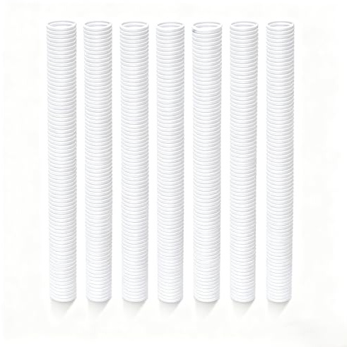 QOXEZY Lot de 2 protège-arbres ondulés réglables en plastique pour jeunes arbres, fleurs et légumes, 40 x 5,6 cm, blanc