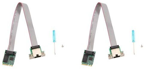 Uikdjgu 2X Carte LAN Ethernet M.2 A+E Key 2.5G Carte Réseau de Contrôle Industriel RTL8125B Carte Réseau Ethernet M.2 Gigabit