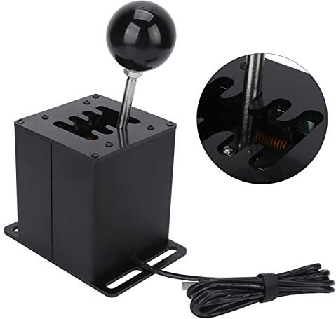 USB Gear Shifter Ball Head Black Aluminum Alloy for T300RS/GT Steering Wheel Simulators