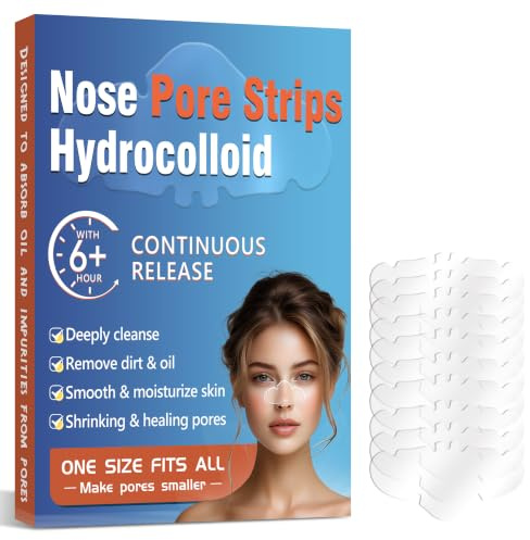 Patch Point Noir, Nose Pore Strips hydrocolloïdes pour déboucher et rétrécir les pores, absorber le sébum et éliminer l'acné, prévenir les points, Patch Point Noir nez tous types de peau