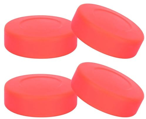 Hockey-Trainingsball – hochwertiges Verbundmaterial, 4 Stück Eishockey-Pucks, professionelles Übungszubehör, klassische Eisbahnausrüstung | Jugendanfänger, stabile Leistungsbohrer 7x2cm 50g 4STK