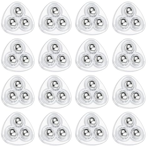 16 Pcs Self Adhesive Caster Wheels, 360 Degree Rotation Casters, Mini Ball Casters Stick On Wheels for Furniture Small Appliances Storage Bins Silent Rollers for Kitchen Bathroom Office(Transparent)