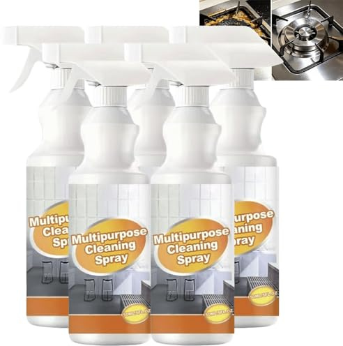 Tutti g****** Spray Nettoyant & Spray Detergente Forno - Heavy Duty Sgrassatore Brume, Multiuso Cucina Schiuma Detergente, Multi Superfici Grasso Reiniger per Stufa, Grill, Controsoffitti (5 pezzi)