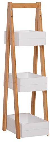 HOMCOM 3 Tier Bathroom Shower Caddy Freestanding Rack Storage Unit Shelf Organiser