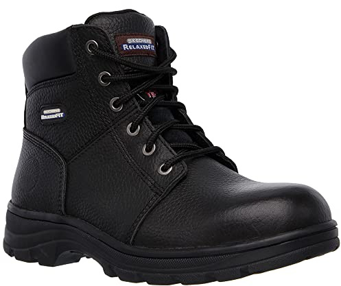 Skechers Men's Workshire Classic Boots, Black Embossed Leather, 10 UK