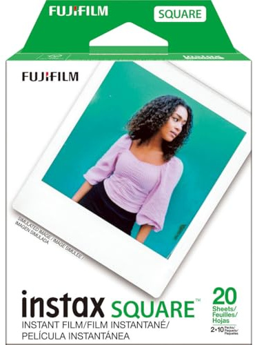 Fitbit Fujifilm Instax Square Twin Pack Film Bouchon d'oreille, 7 cm, Noir (Black)