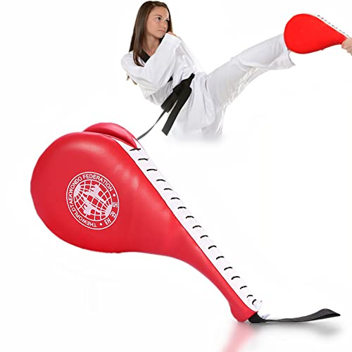 Schlagschläger für Taekwondo, Training, Boxen, Karate, Kampfkunst, 1 Stück, Kampf, Sport, Zielscheibe, Trainingsmatte (rot)