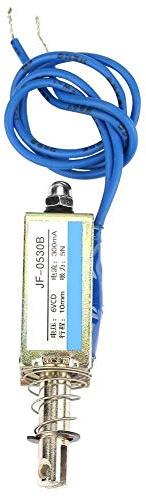 Automatisierungskontrolle Elektromagnet 6/12/24V Elettromagnete, Zugmagnet DC 300MA DC Push Pull Elektromagneten, 5N 10mm Einziehbarer Bereich (DC 6V)