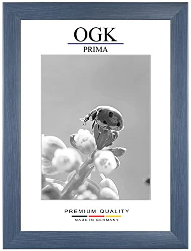 Online-GalleryKing Holz Bilderrahmen 30 x 42 cm in Schiefer-Blau | Foto | Poster | Puzzle | Galerie | Rahmen