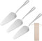 AMOLEY 3 Pieces Cake Slice and Pie Server, Stainless Steel Cake Slicer and Server Cake Cutter with Serrated Edges for Kitchen, Party and Wedding