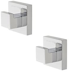 Sagittarius One 32S1 Selbstklebende Handtuchhaken – 2 Stück, Verchromt, Ohne Bohren, Rostfrei für Bad & Küche