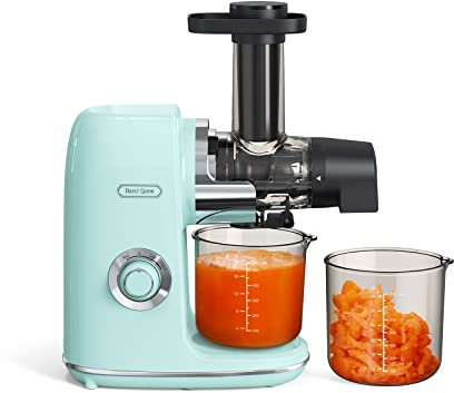 Hazel Quinn Masticating Juicer, Slow Cold Press Juicer for Fruit and Vegetable, Without BPA, Easy to Clean, 2-Speed Modes & Reverse Function, Quiet Operation, Dishwasher Safe