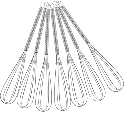 Beatifufu 7pcs Hair Dye Mixer Hand Egg Mixer Better Balloon Whisk Manual Egg Balloon Spring Whisk Hand Cream s Color Dye Tools Mini Stainless Steel Milk